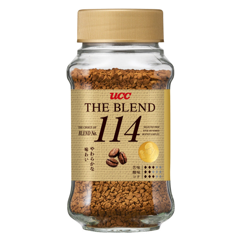 UCC 더 블렌드 114 인스턴트 커피 70g 유리병 현행 패키지 정면 공식 제조사 사진