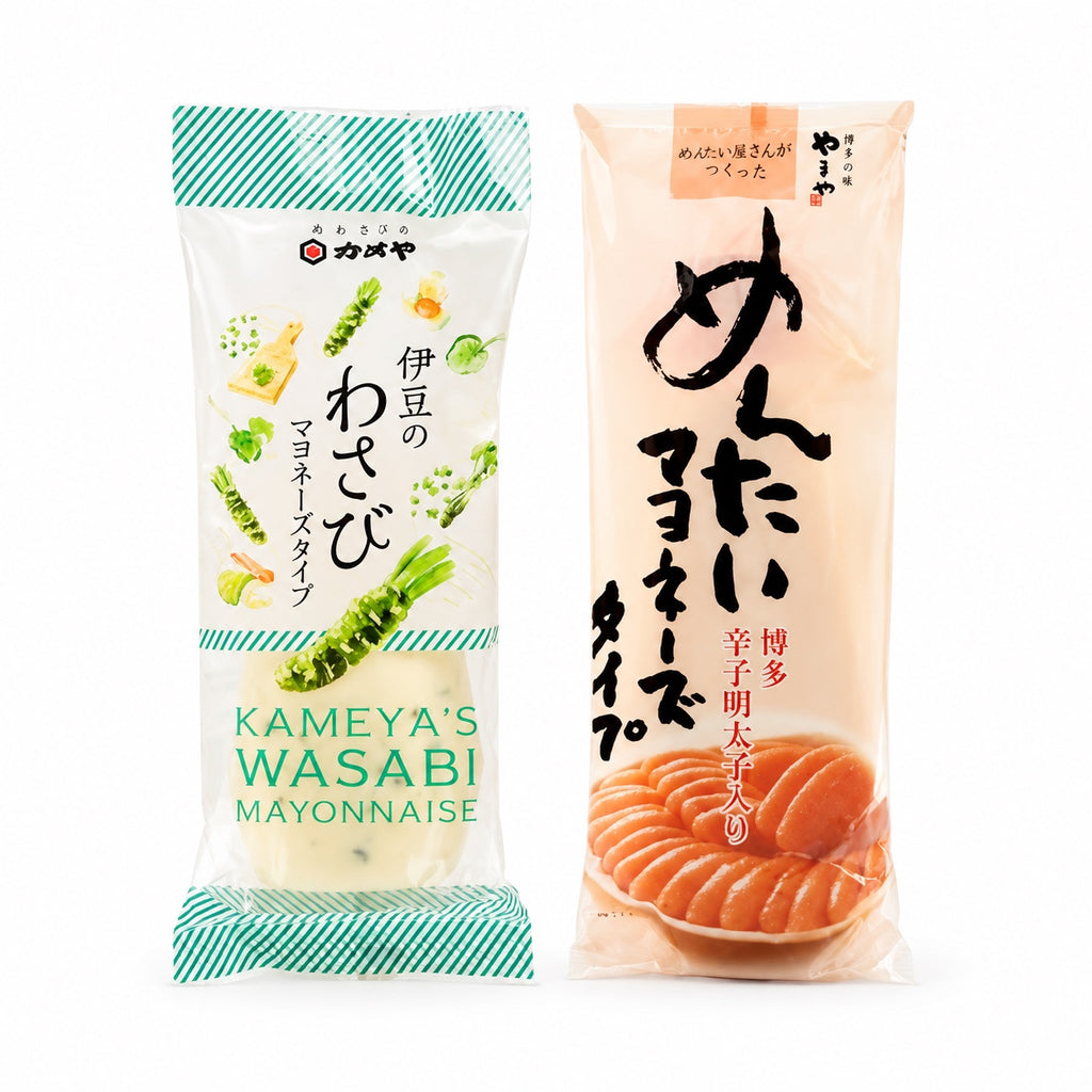 야마야 명란 마요네즈 200g과 카메야 이즈 와사비 마요네즈 130g